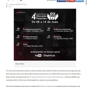 Curso Brasil Investidor estará disponível na 4ª Semana Nacional de Educação Financeira – Estado de Minas
